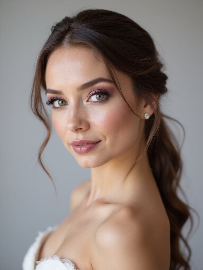 mauve romantic soft focus glam
