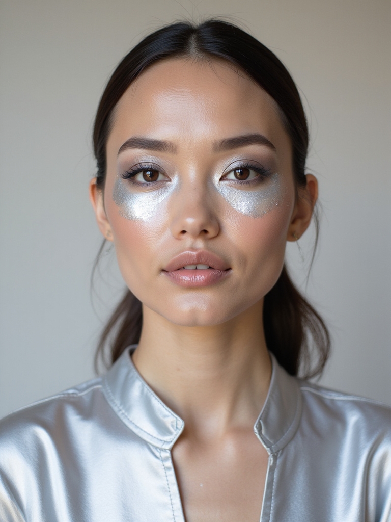 metallic lifted glassy cheeks