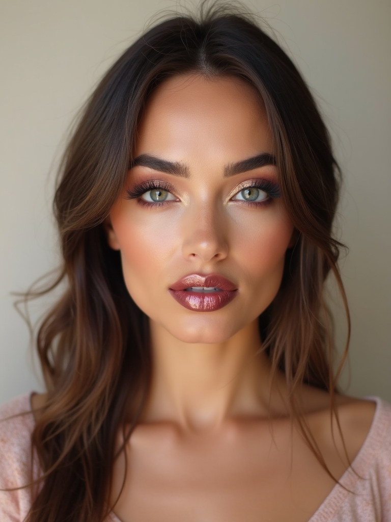 metallic ombr lips technique