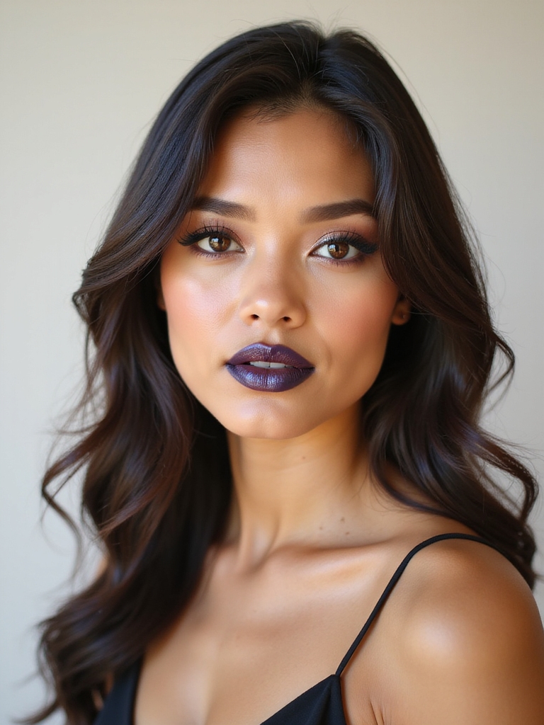 metallic sculpted ombr lips