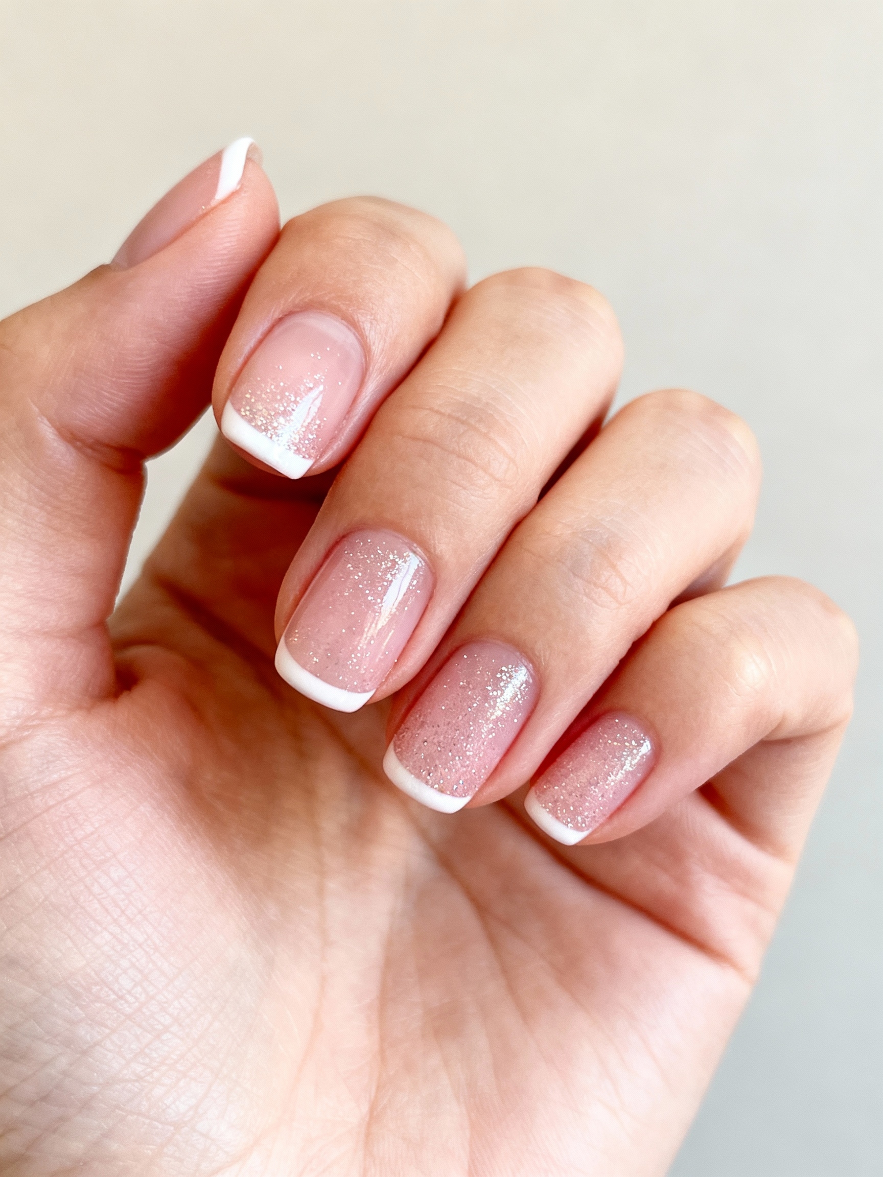 micro fine shimmer on tips