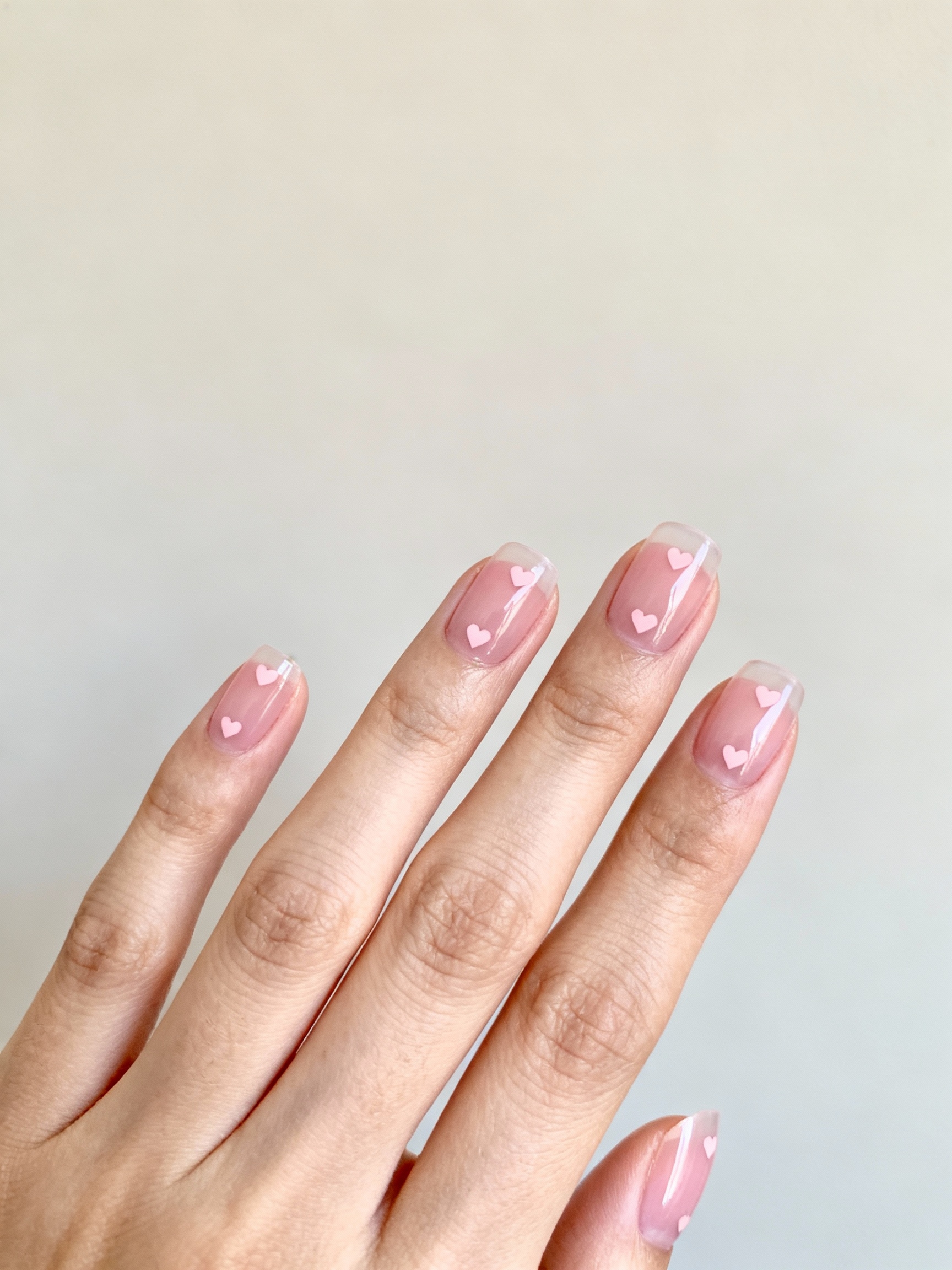 micro hearts on blush