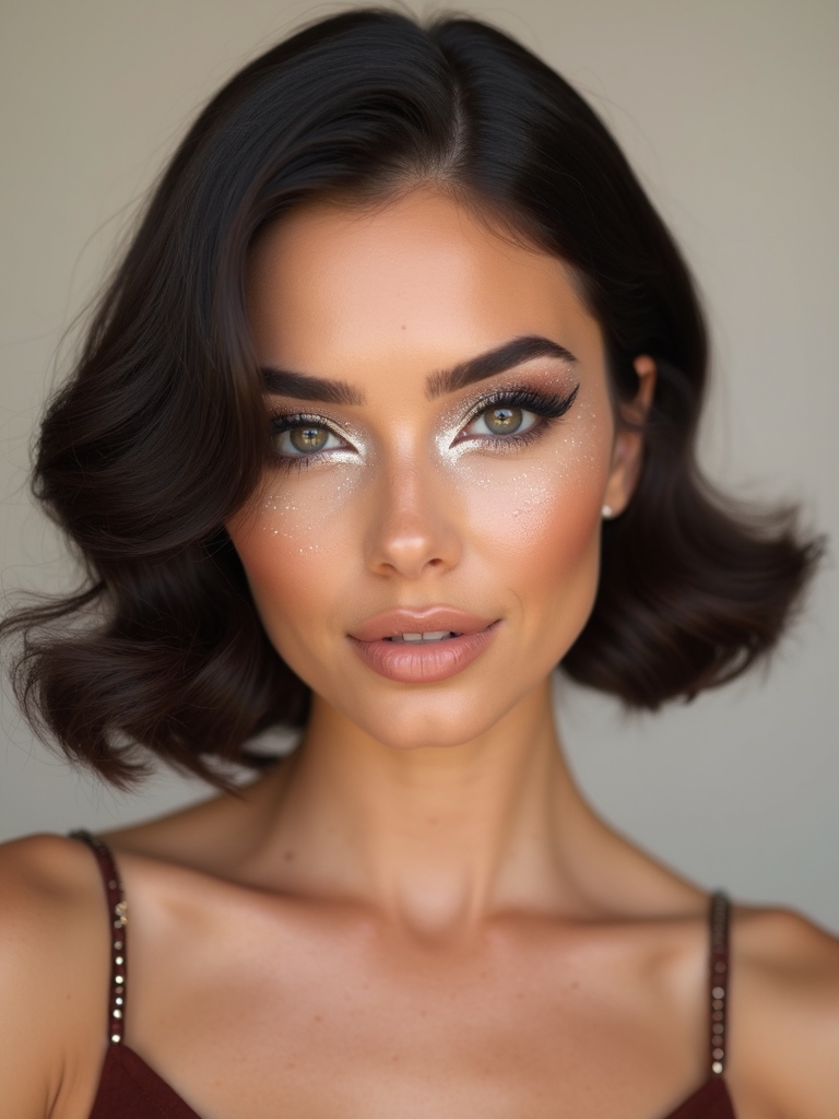micro sparkle accents for glam