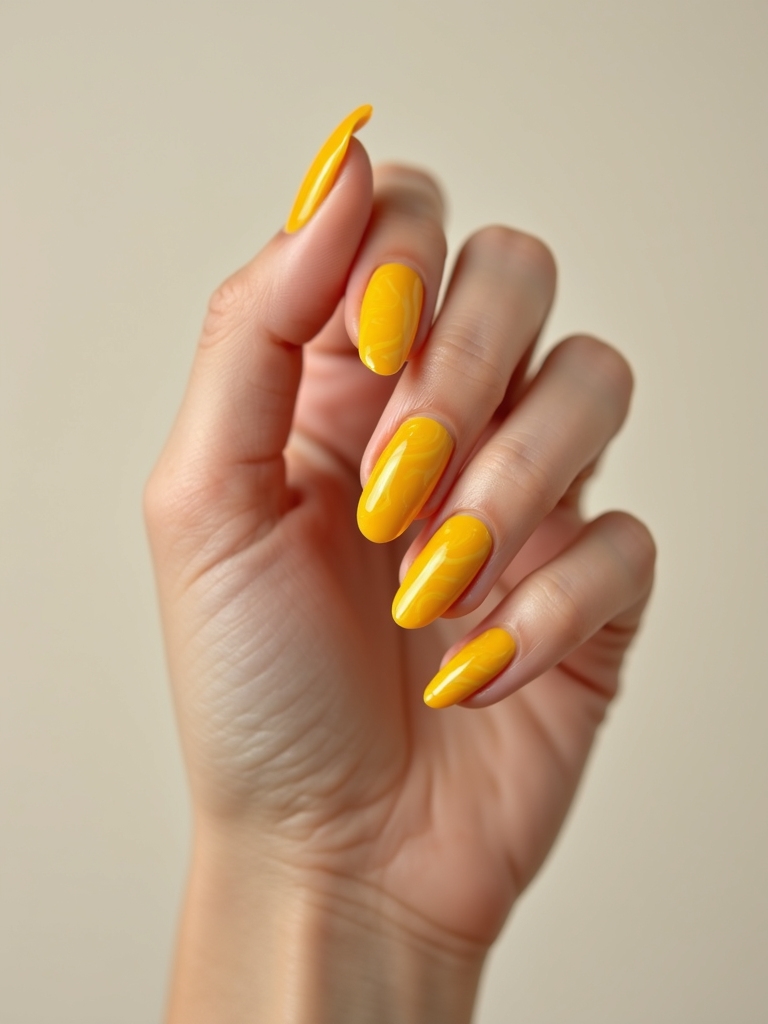 milk glass yellow swirl ribbons