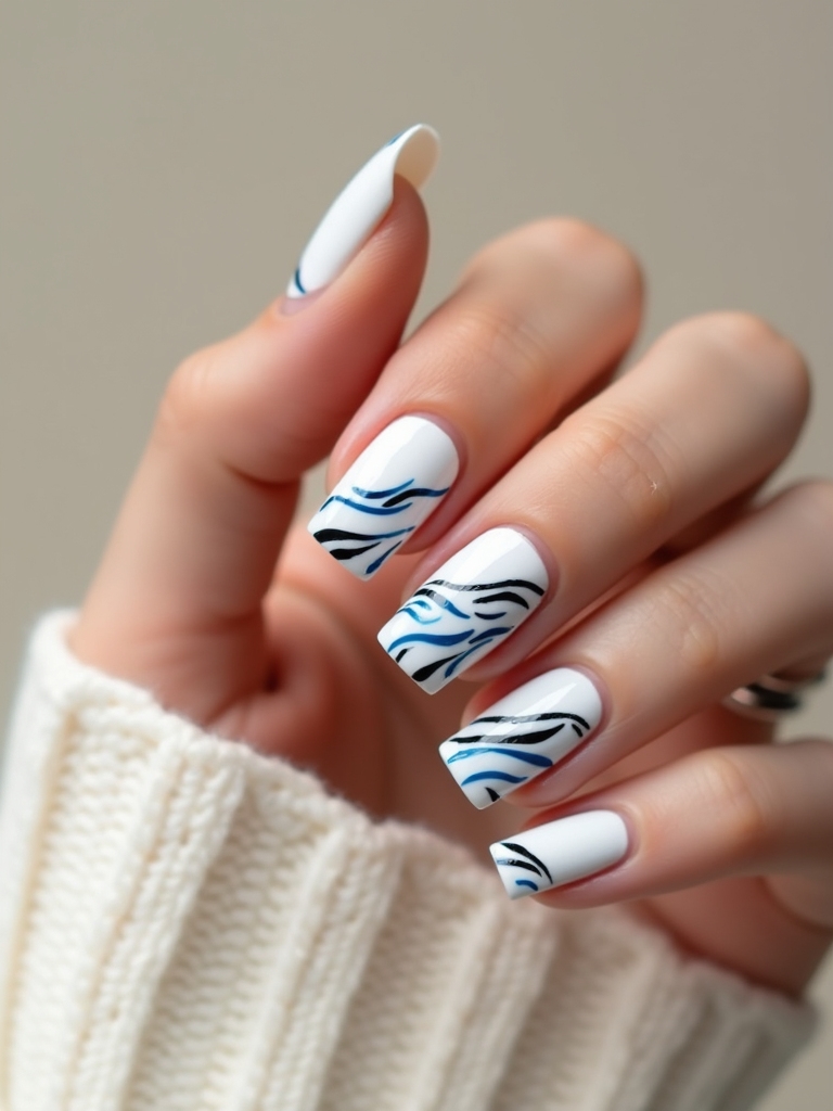 milky base with waves
