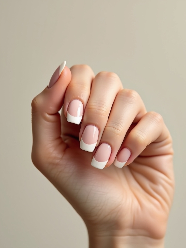 milky french with microlines