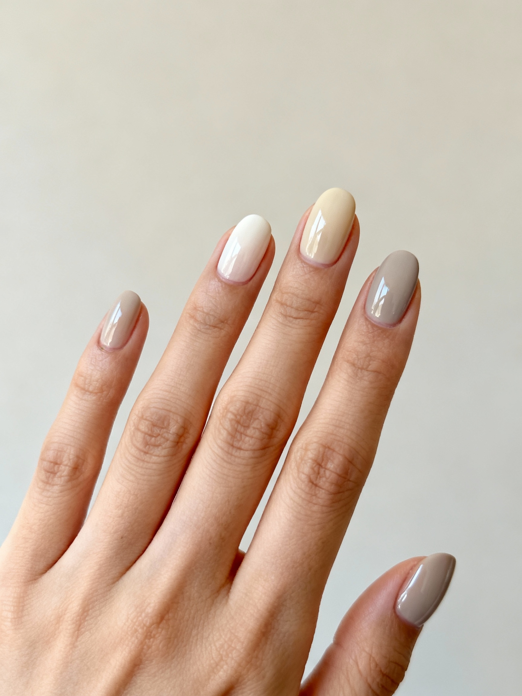 milky glossy soft beige elegance