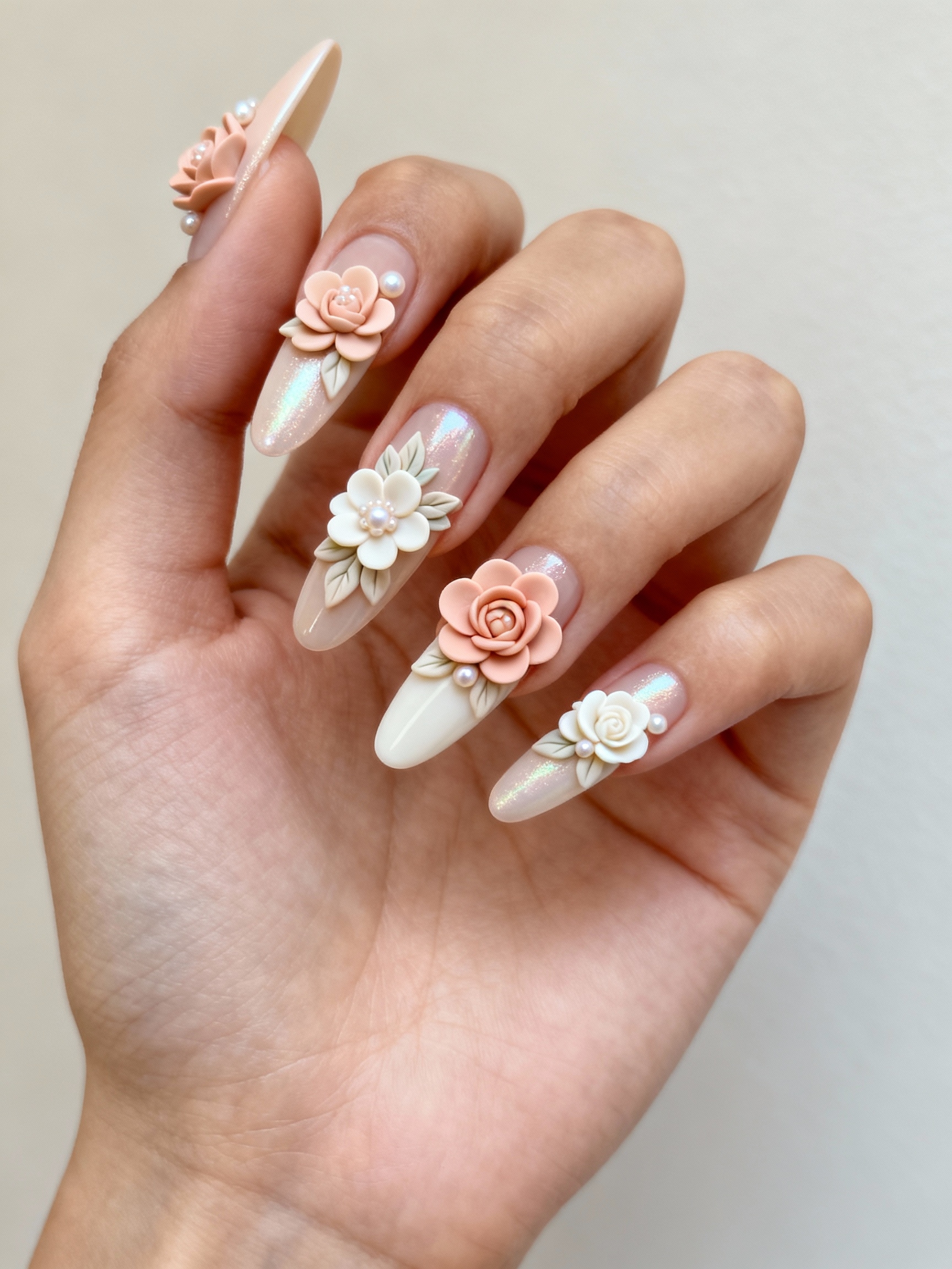 milky raised petal florals