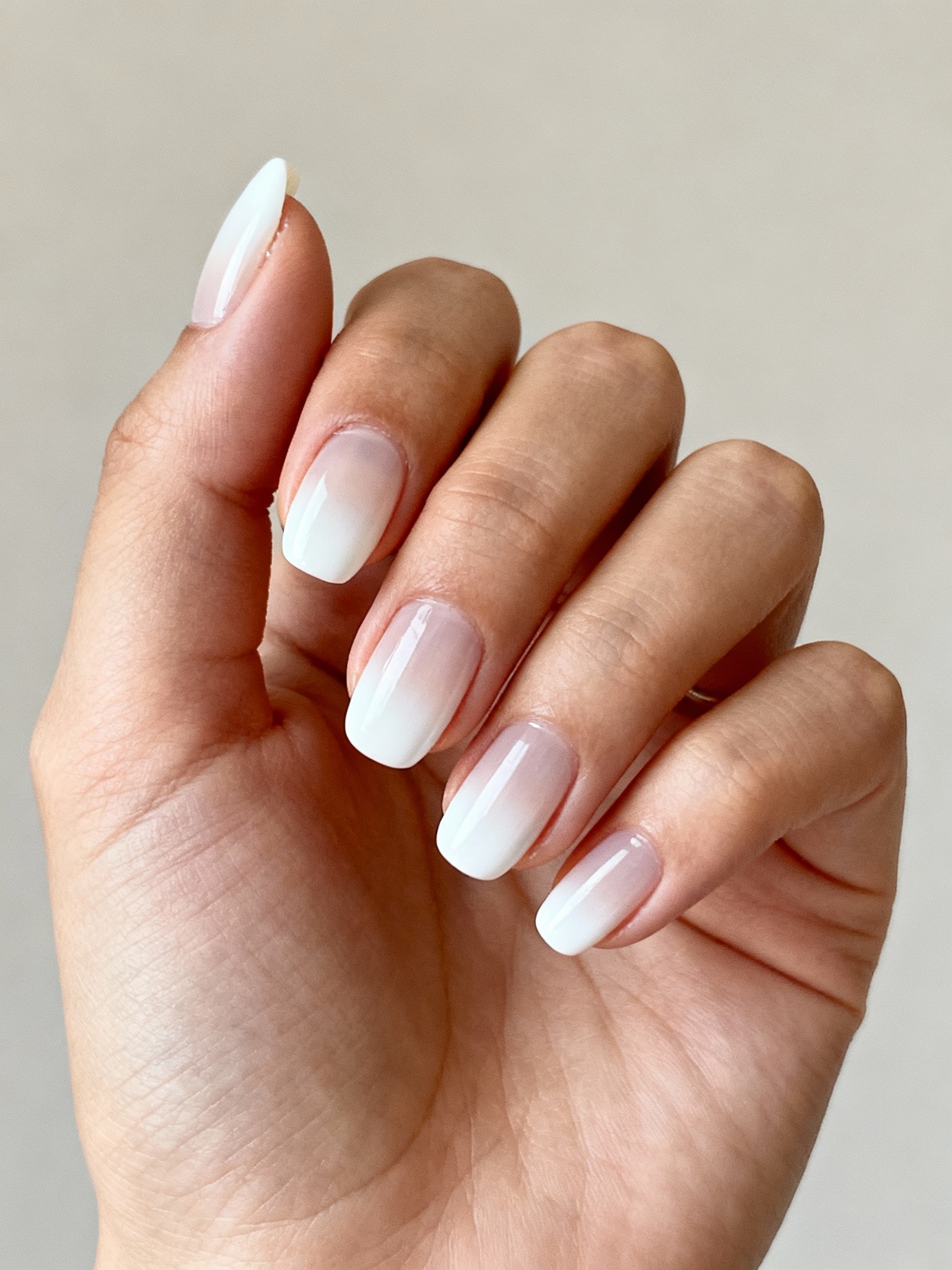 milky white sheer fade