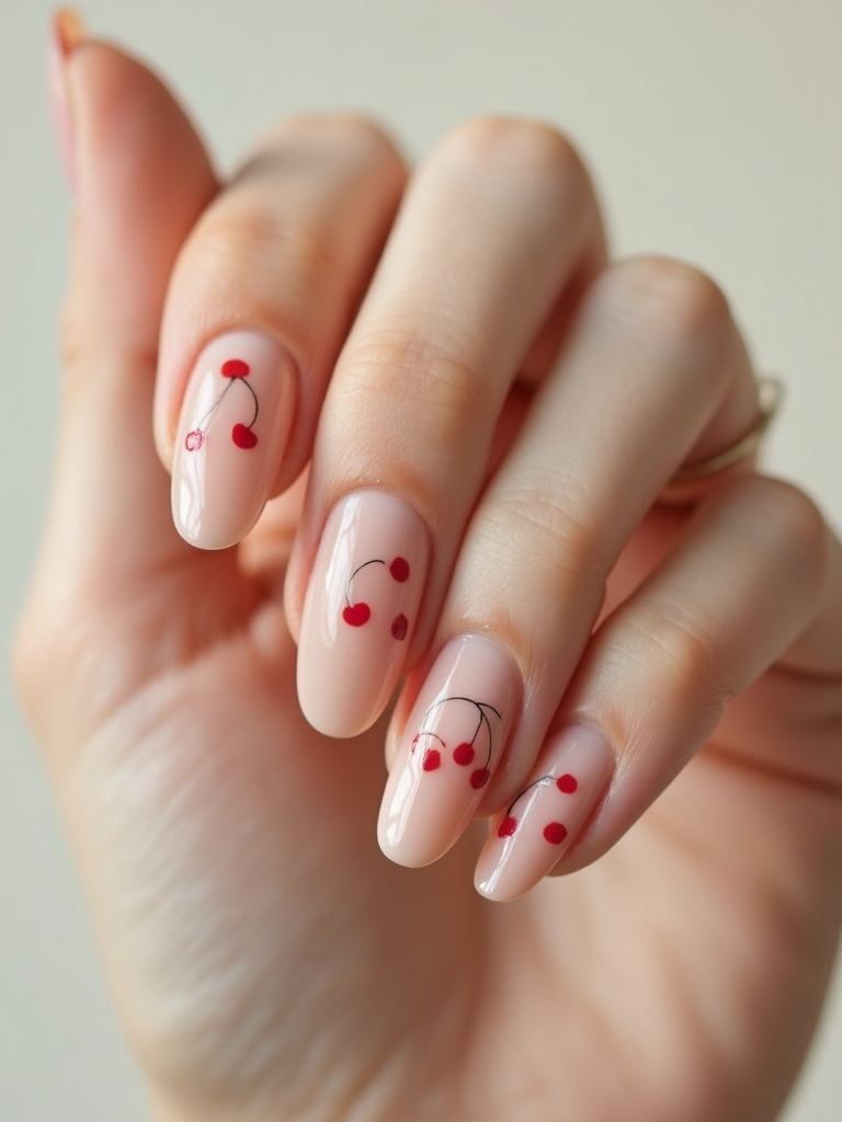 minimal cherry stem negative space