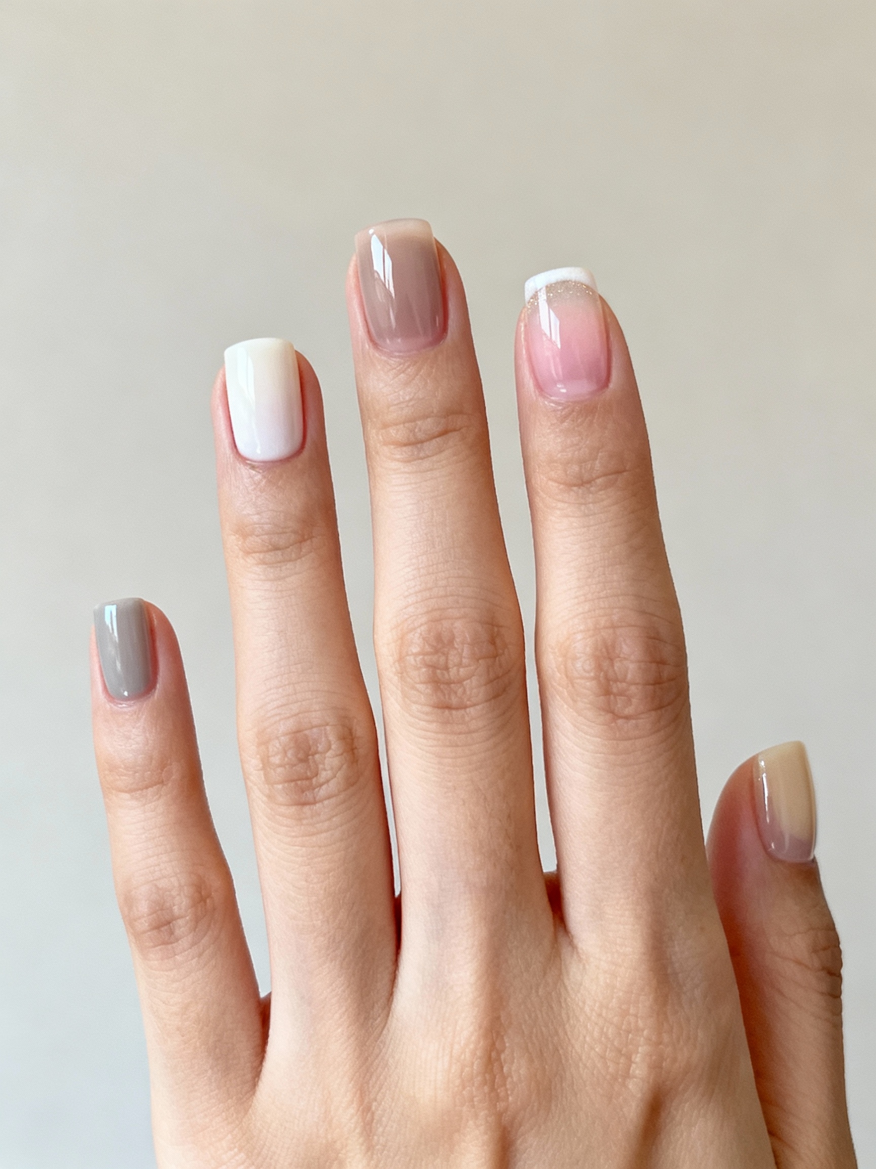 minimal short square acrylics