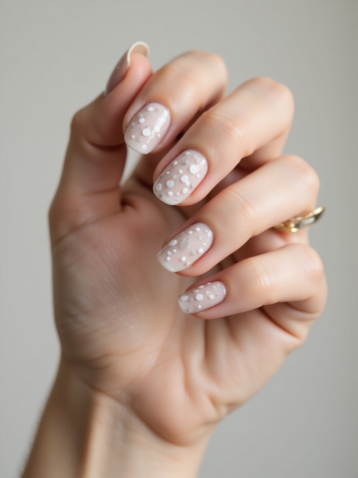minimal translucent ghost dotting