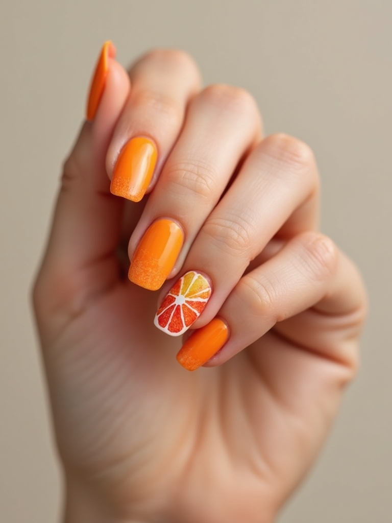 minimalist citrus mani accents