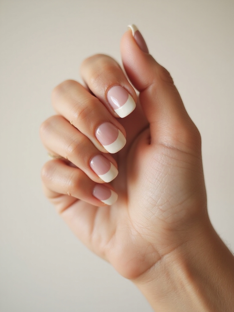 minimalist half dip nailband