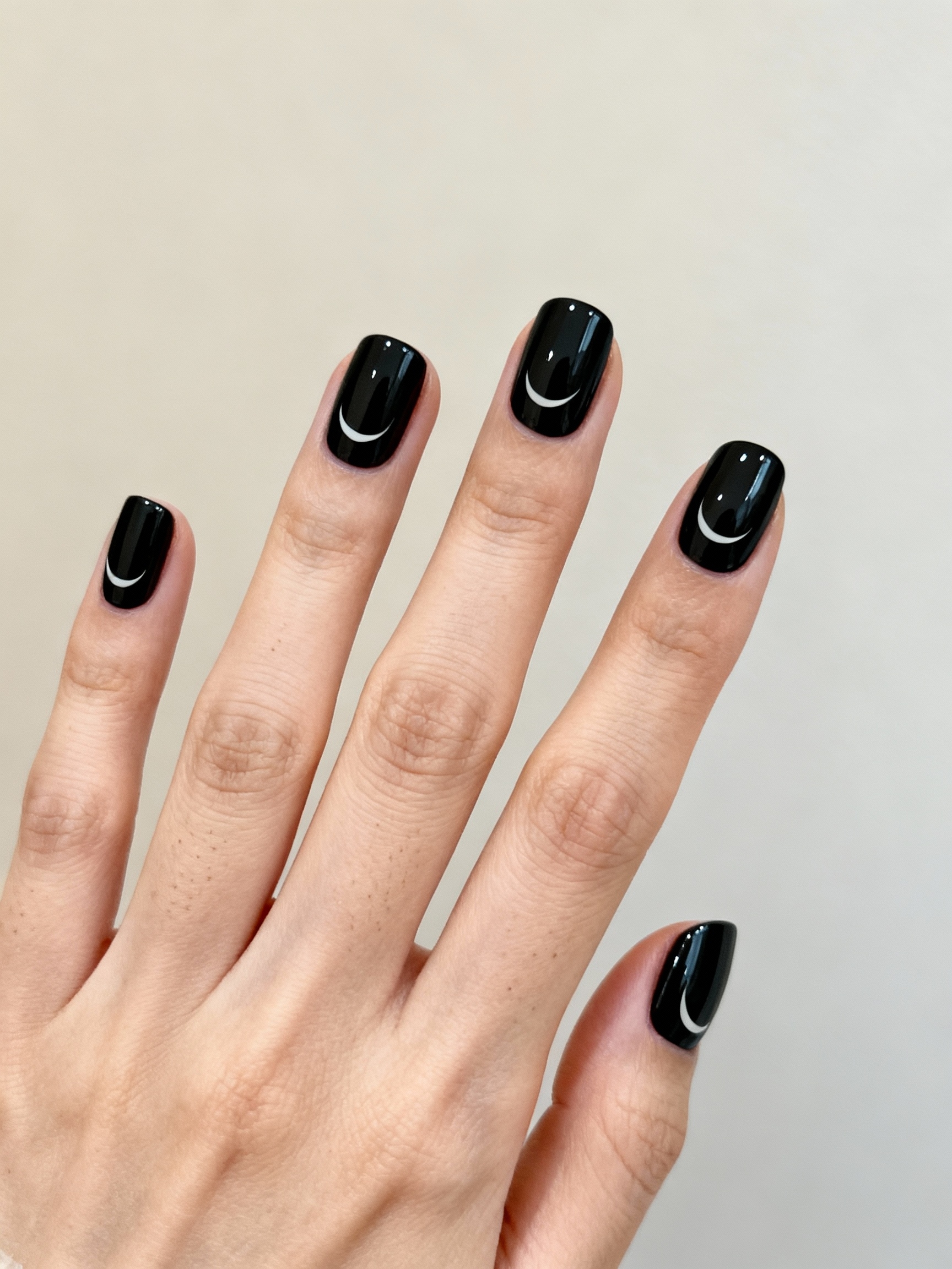 minimalist negative space manicure