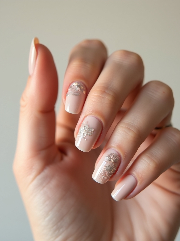 mirror edged modern floral shine