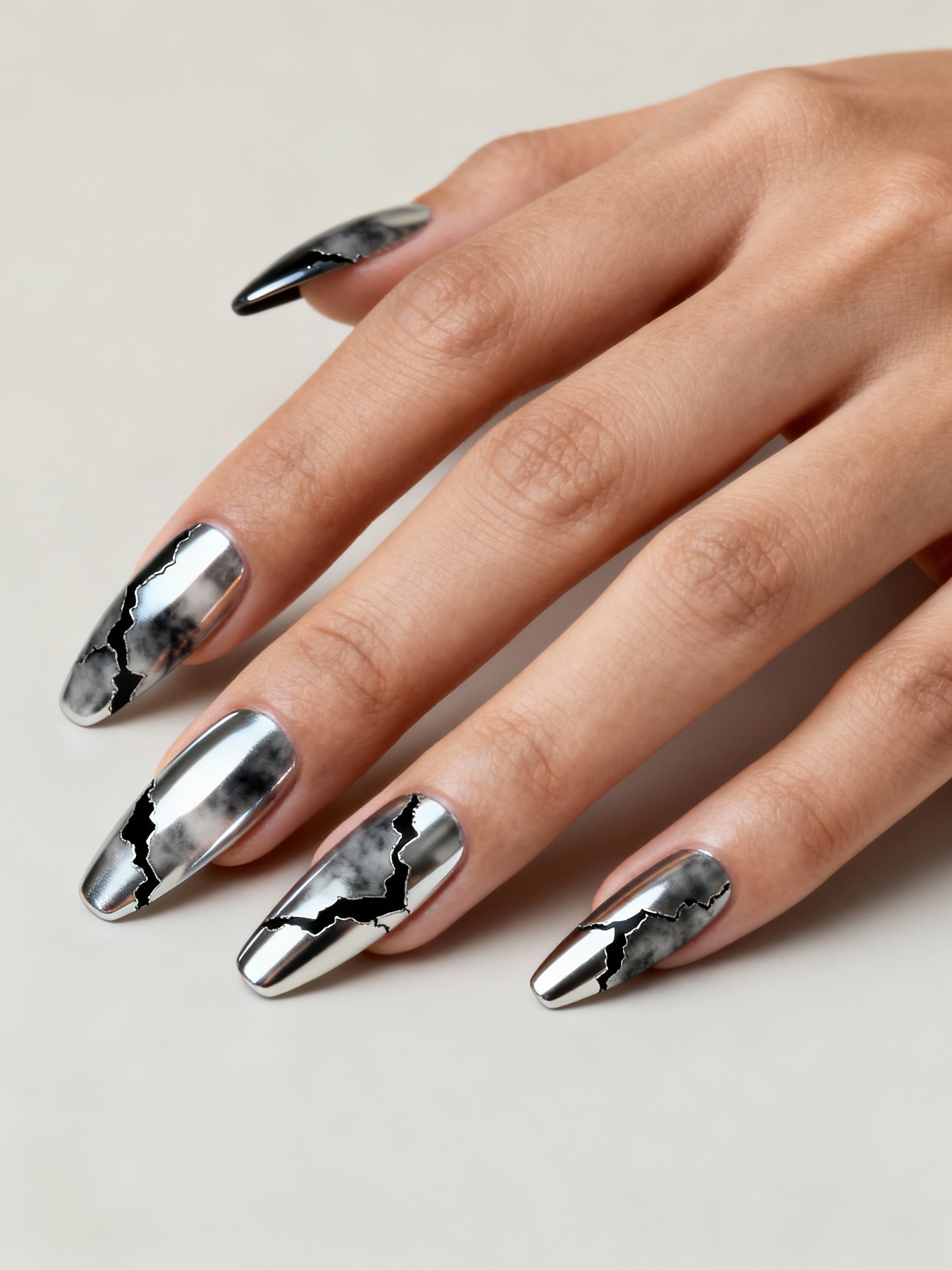molten chrome with smoke