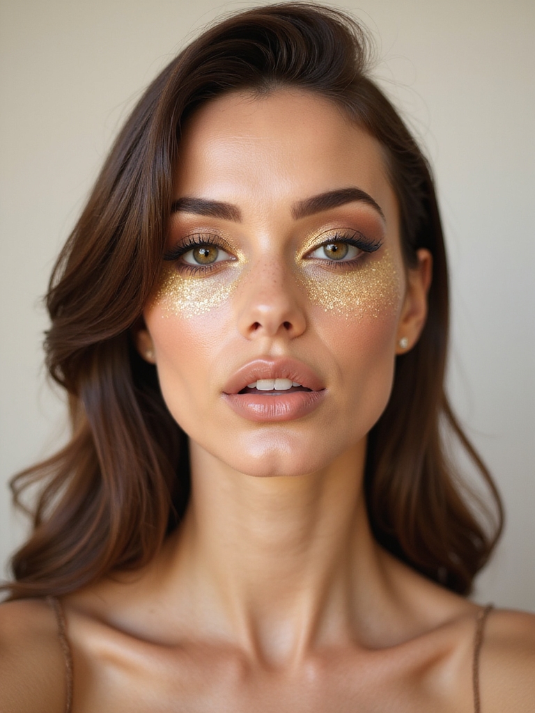 molten gold glitter glamour