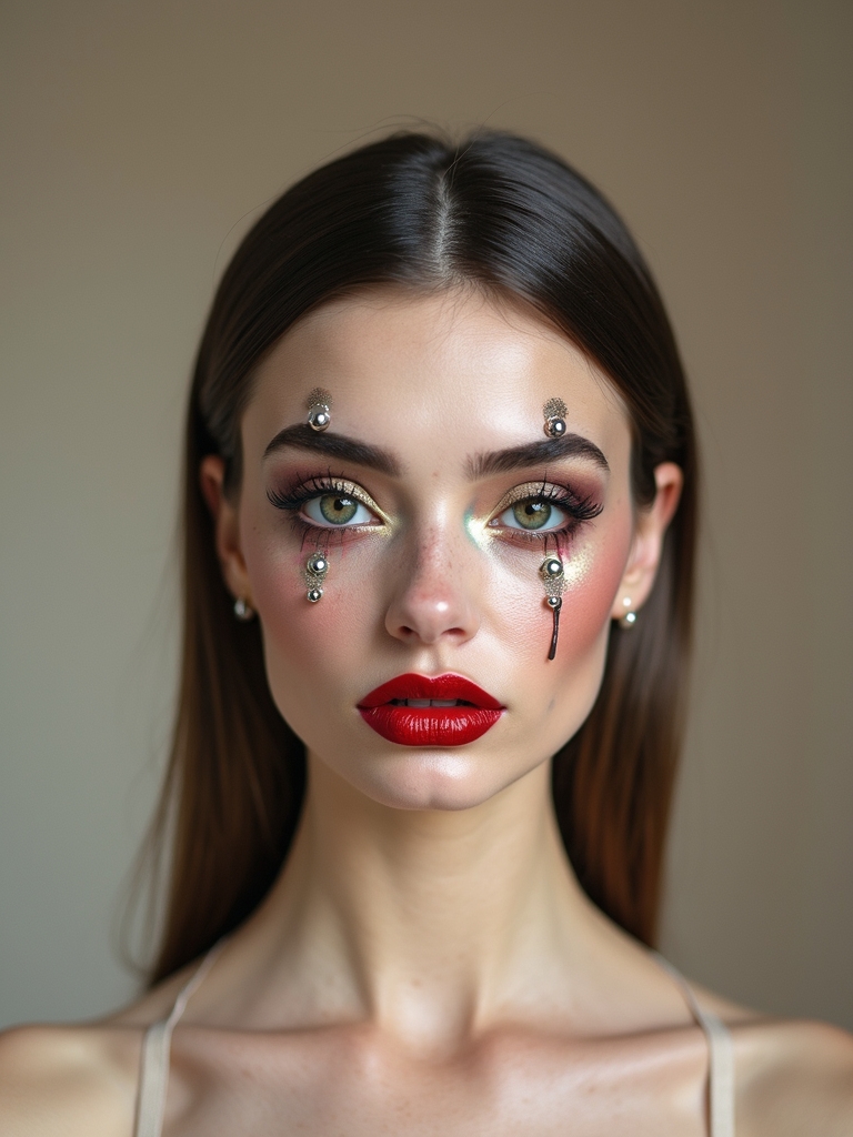 molten metallic jingle bell makeup