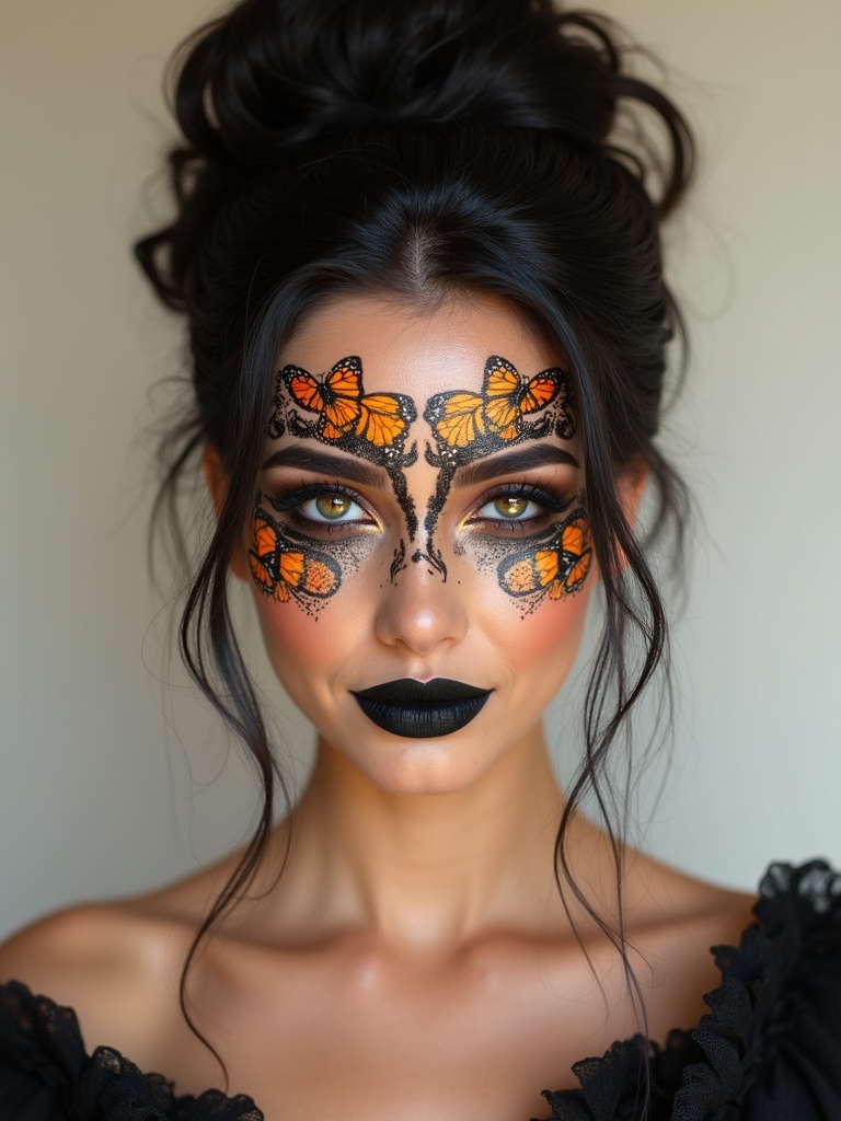 monarch winged smoky molten orange