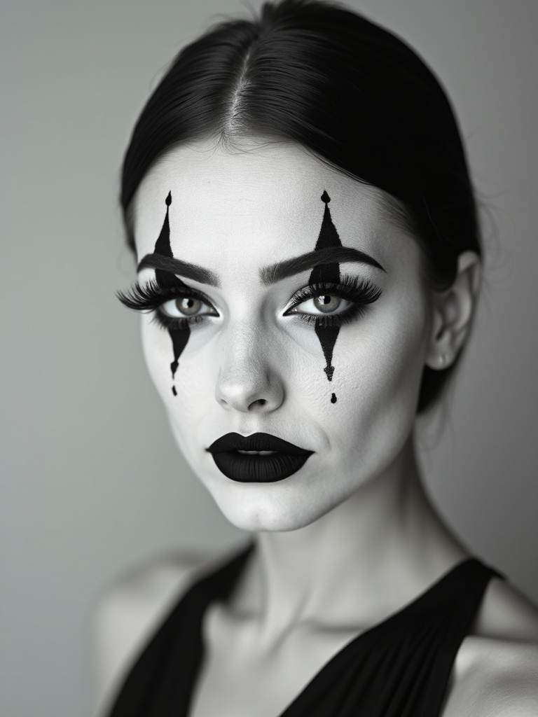 monochrome graphic liner drama