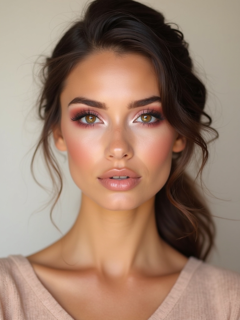 monochrome rosy cream draping