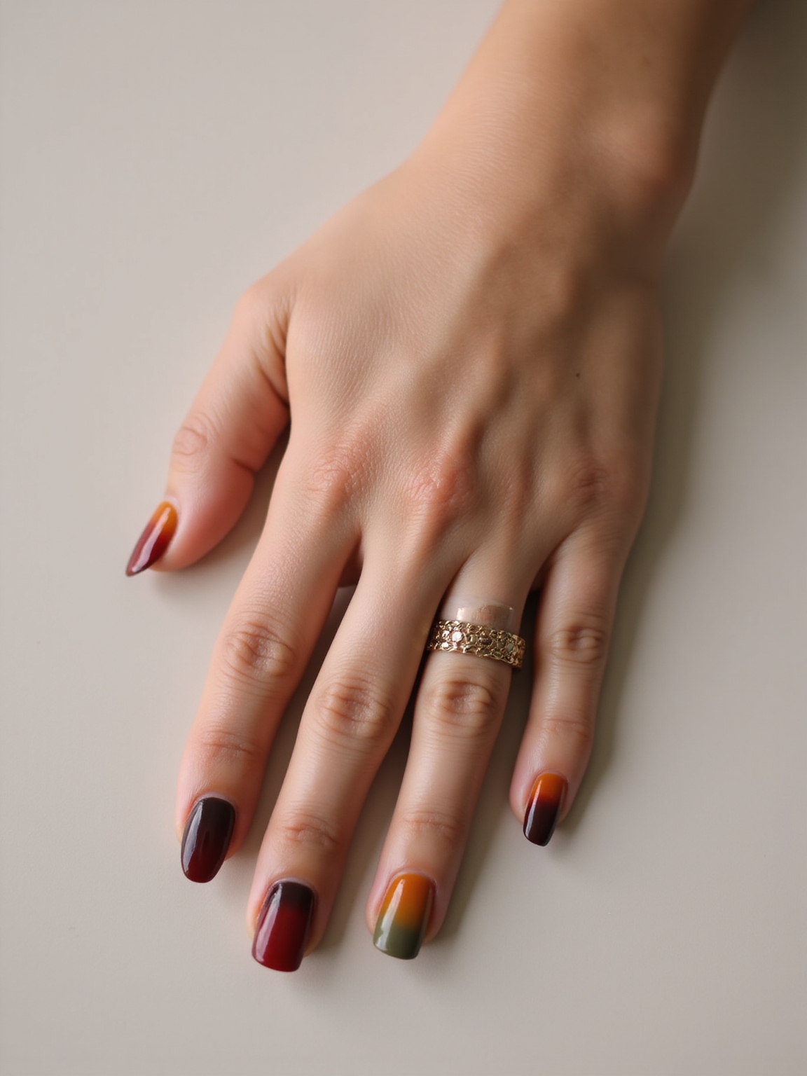 moody gradient autumn nailfades