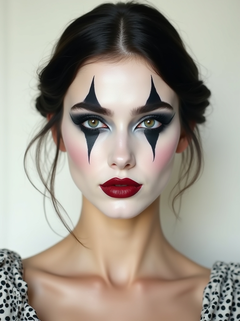 moonlit porcelain pierrot visage