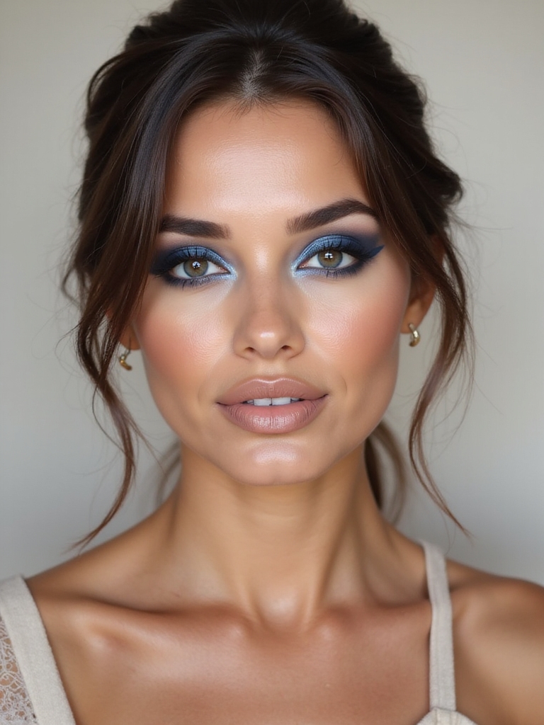muted denim soft glam