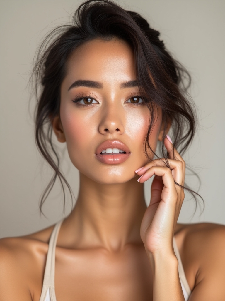 muted nude ombre lips