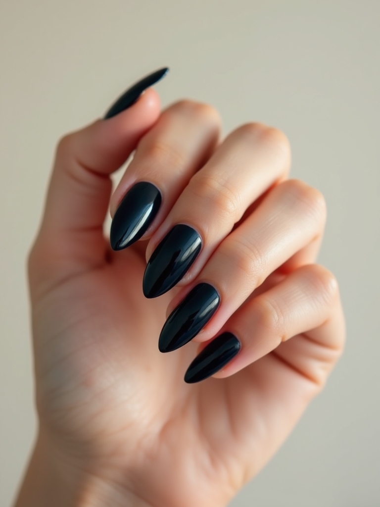 navy chrome mirror shine