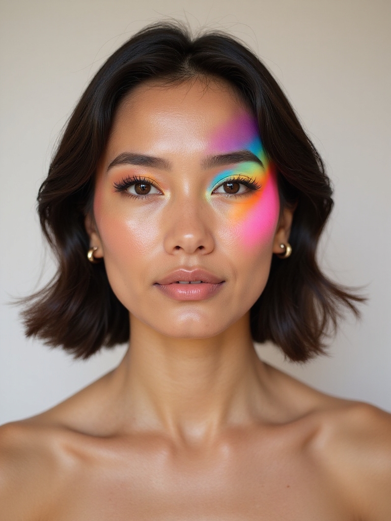 neon floating crease liner
