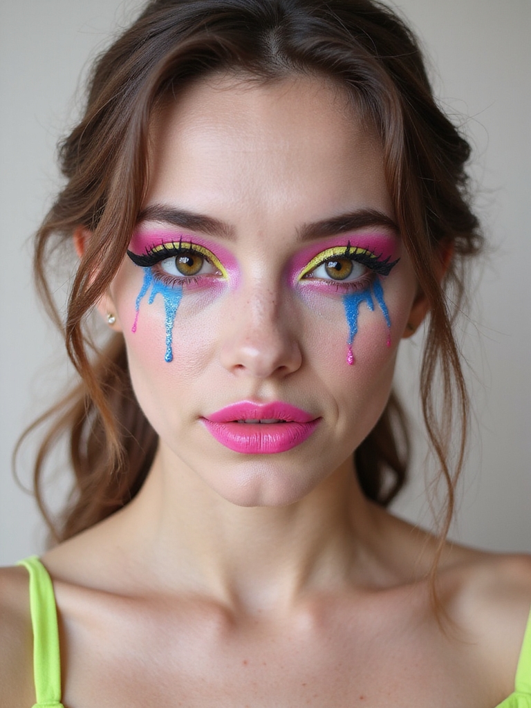 neon glittered birds of prey