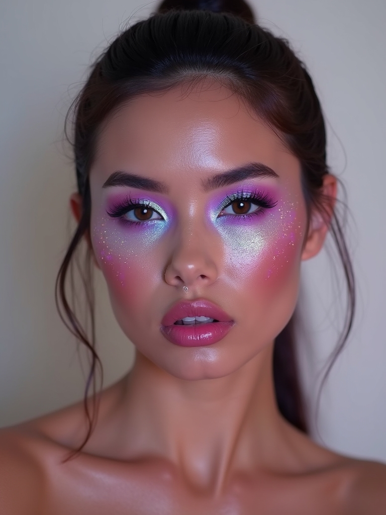 neon glowing all night makeup