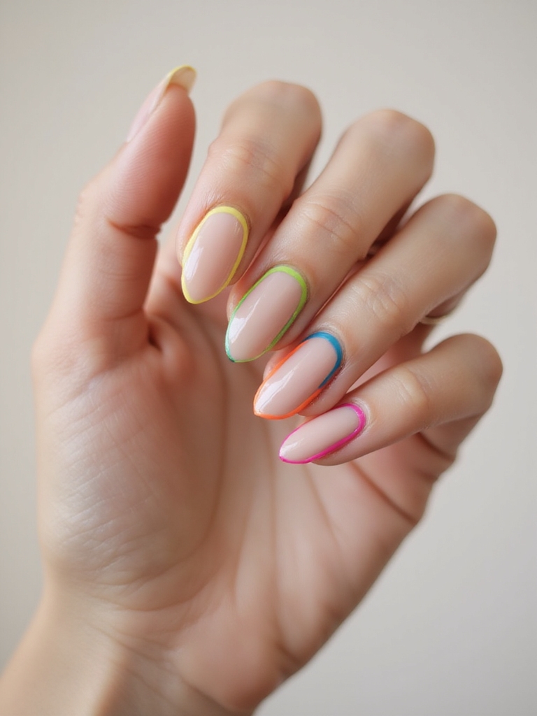 neon negative space crisp outlines
