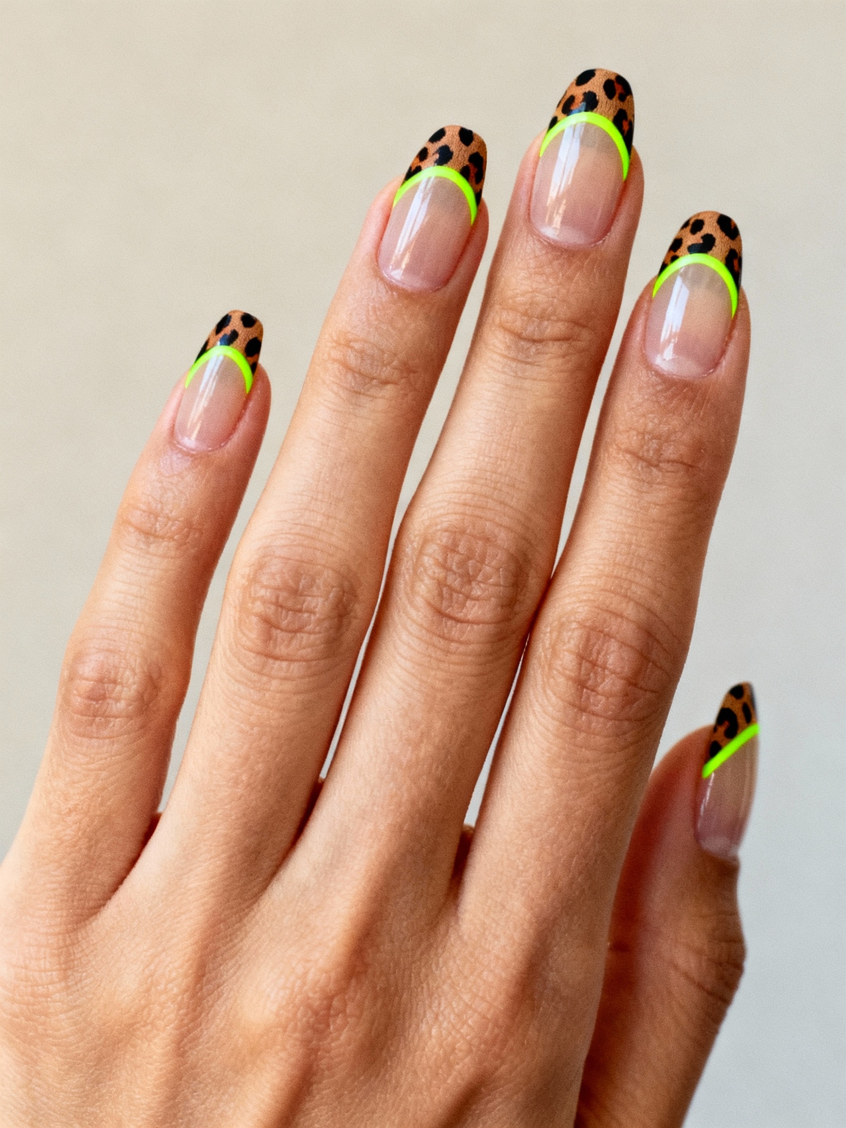 neon outlined chic leopard french