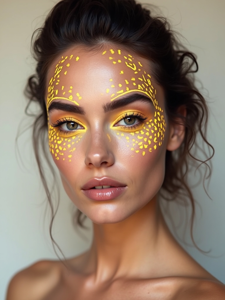 neon outlined electric leopard spots