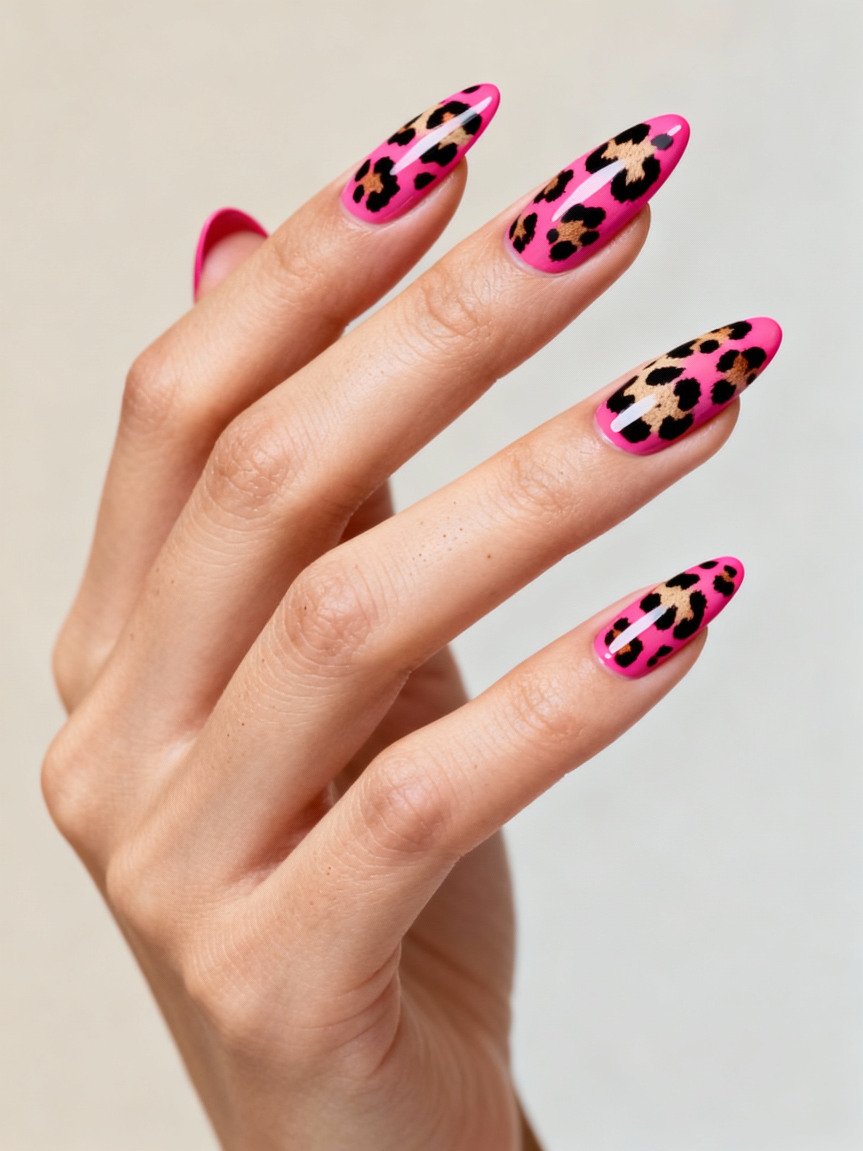 neon pink leopard spots