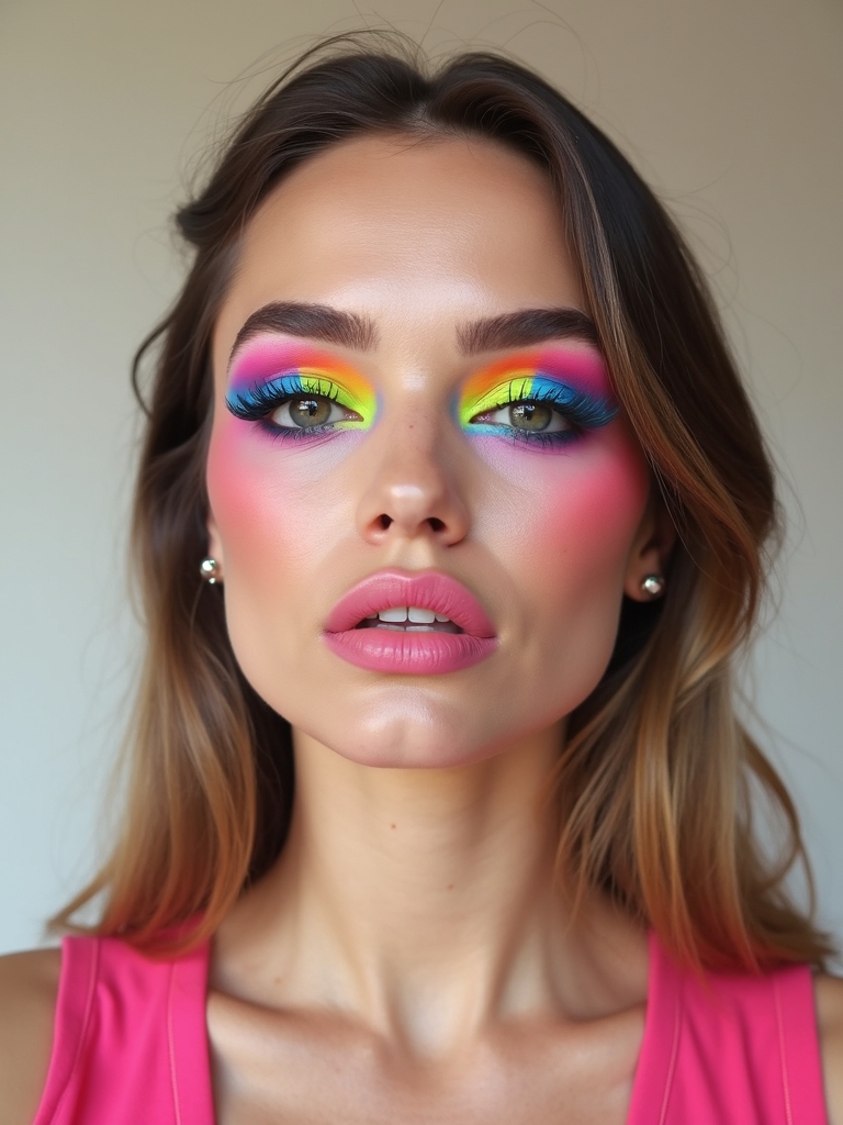 neon razor cut crease glow