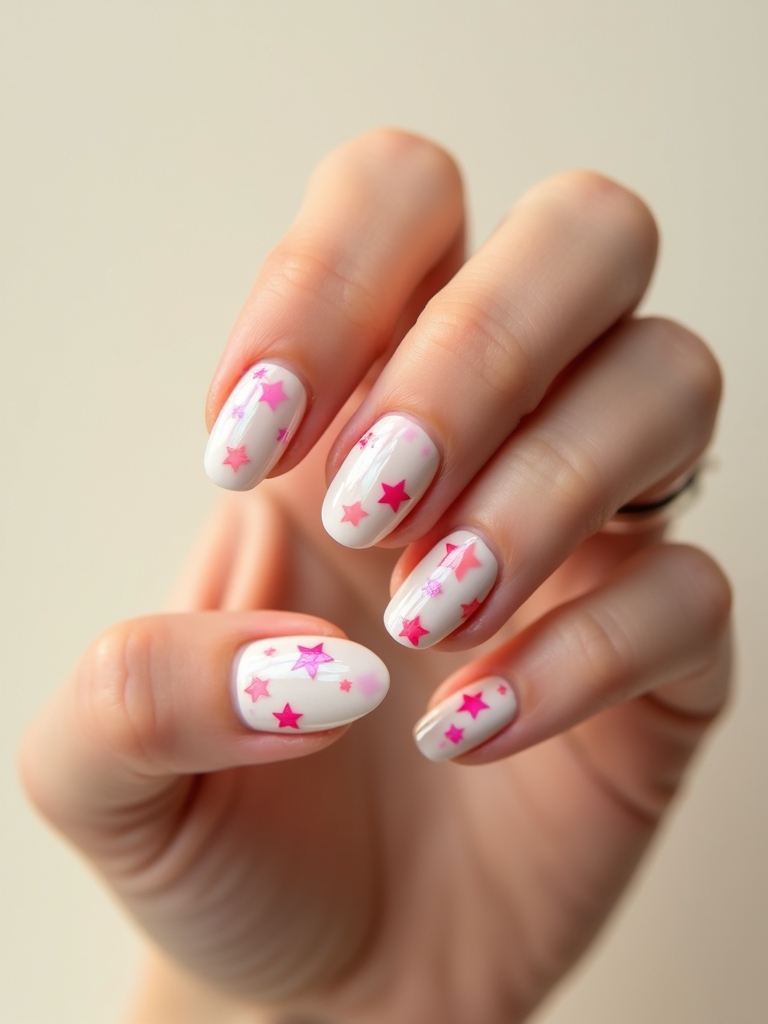 neon star stickers sheer