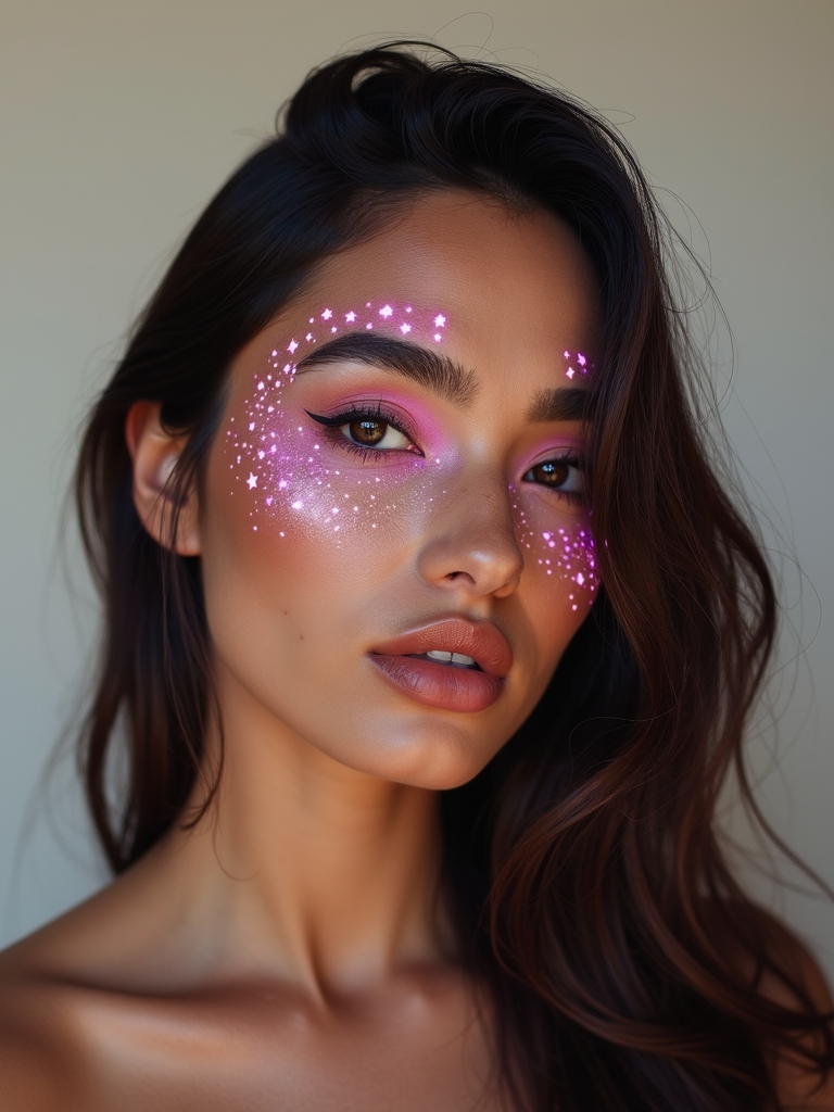 neon uv freckles and stars
