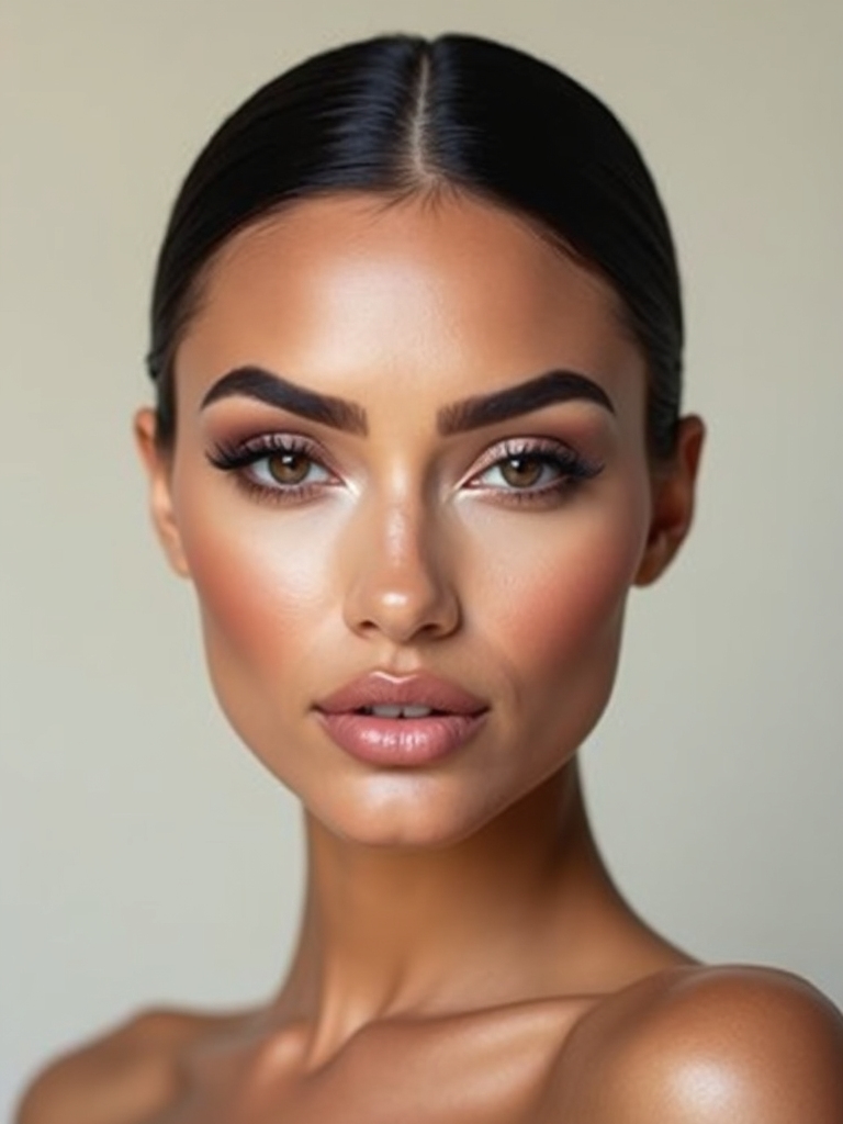 neutralized editorial bleached brow look