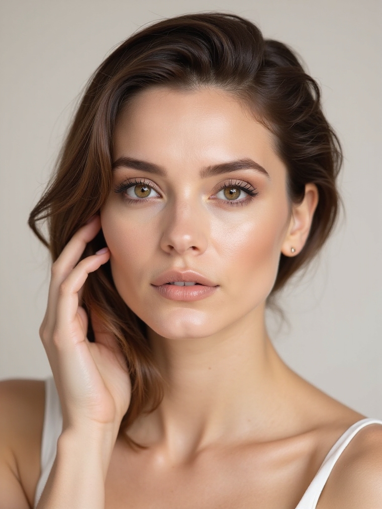 nude monochrome sculpted elegance
