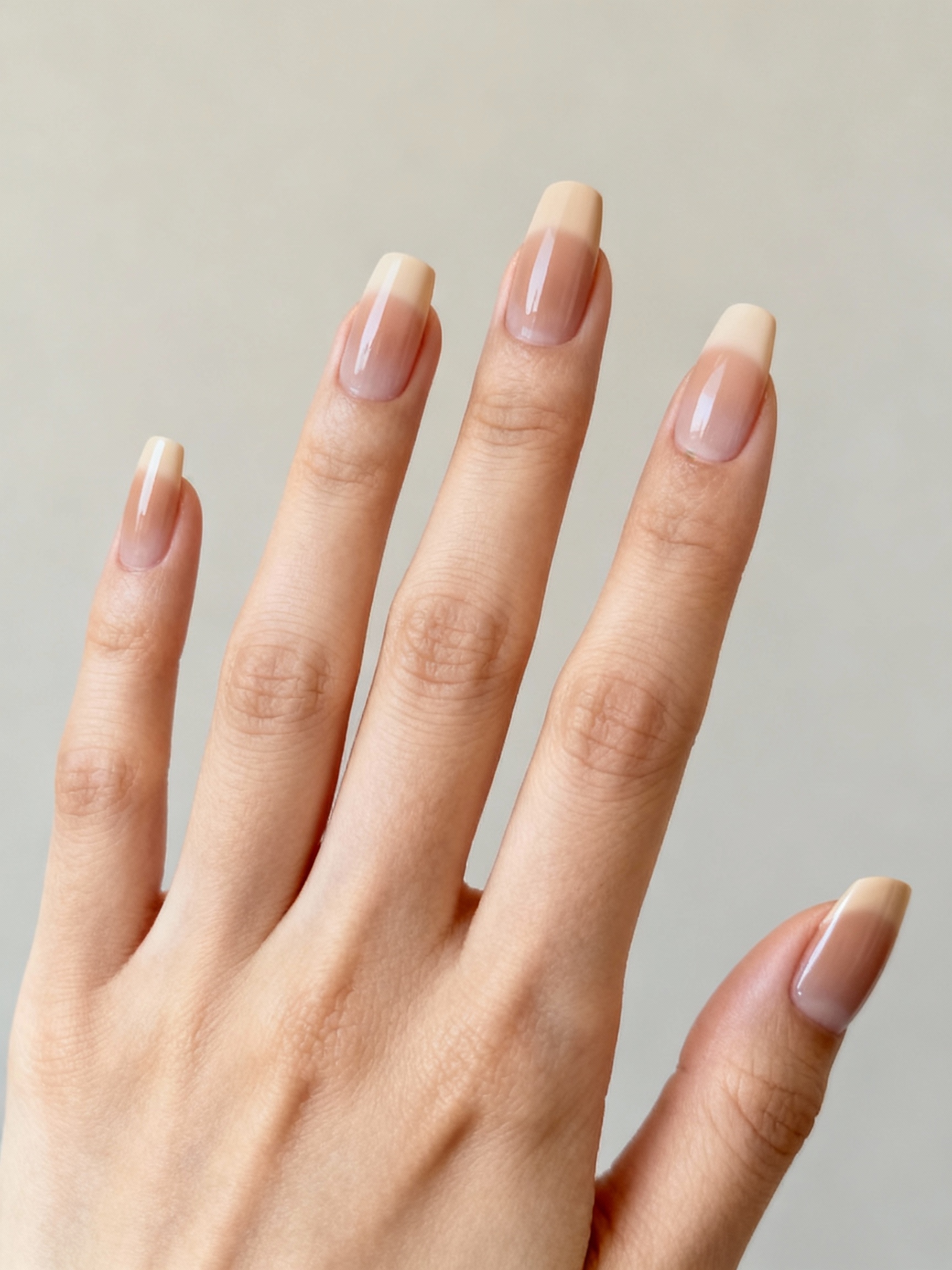 nude ombr elongates fingers