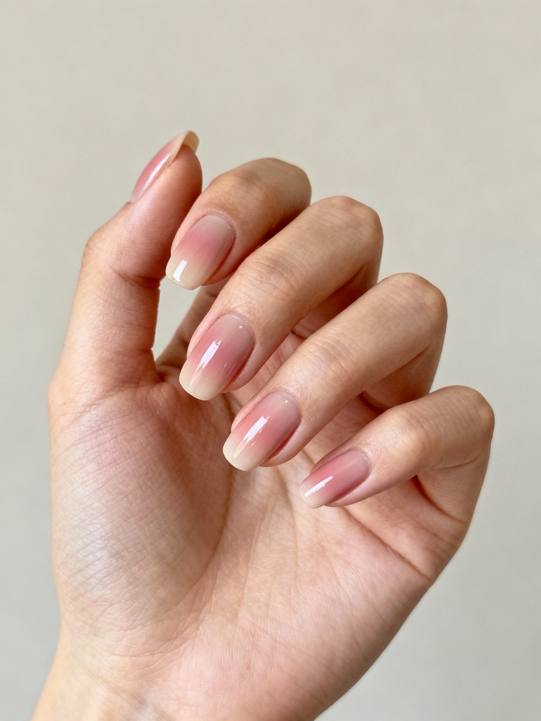 nude to blush ombr nails