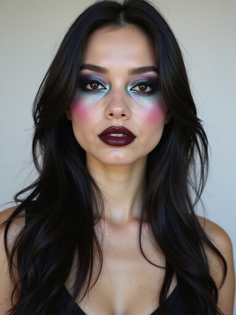 oil slick glossy metallic glam