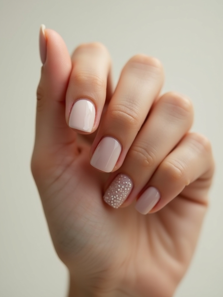 one metallic accent nail