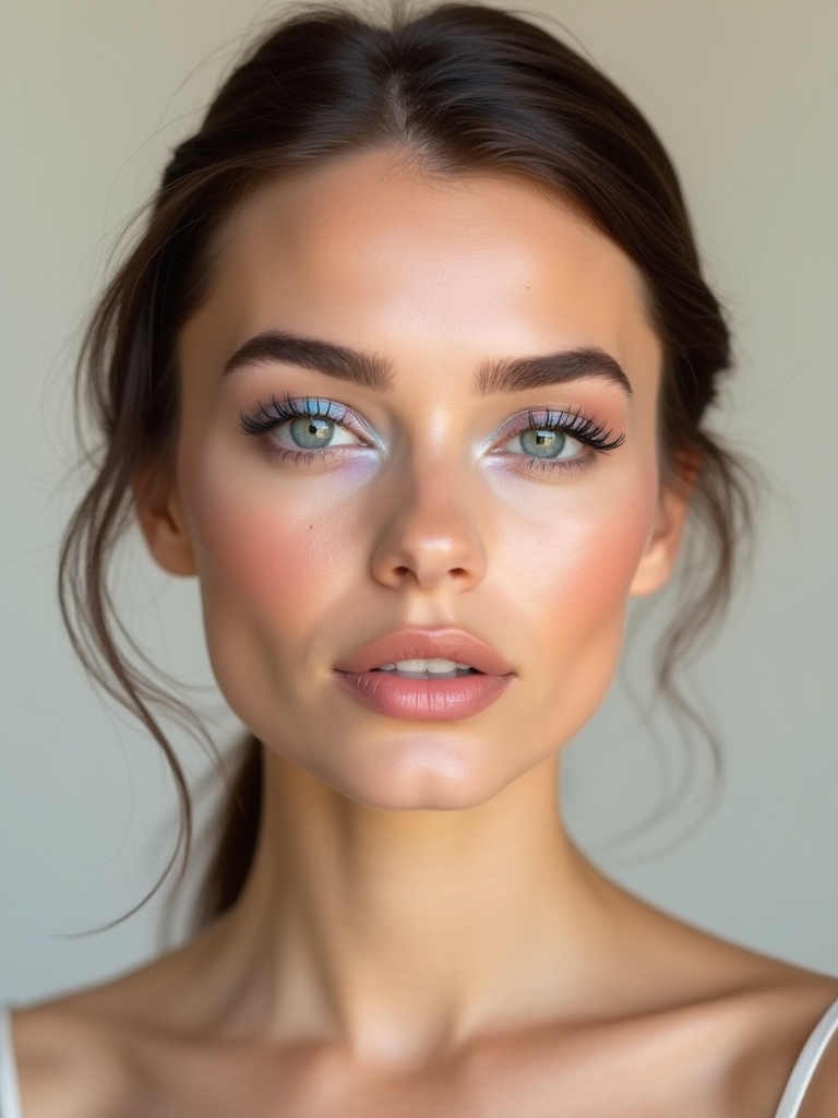 pastel lashes and tinted brows