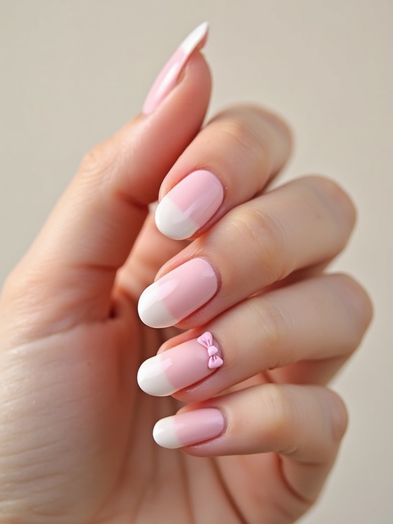 pastel pink ombr bows