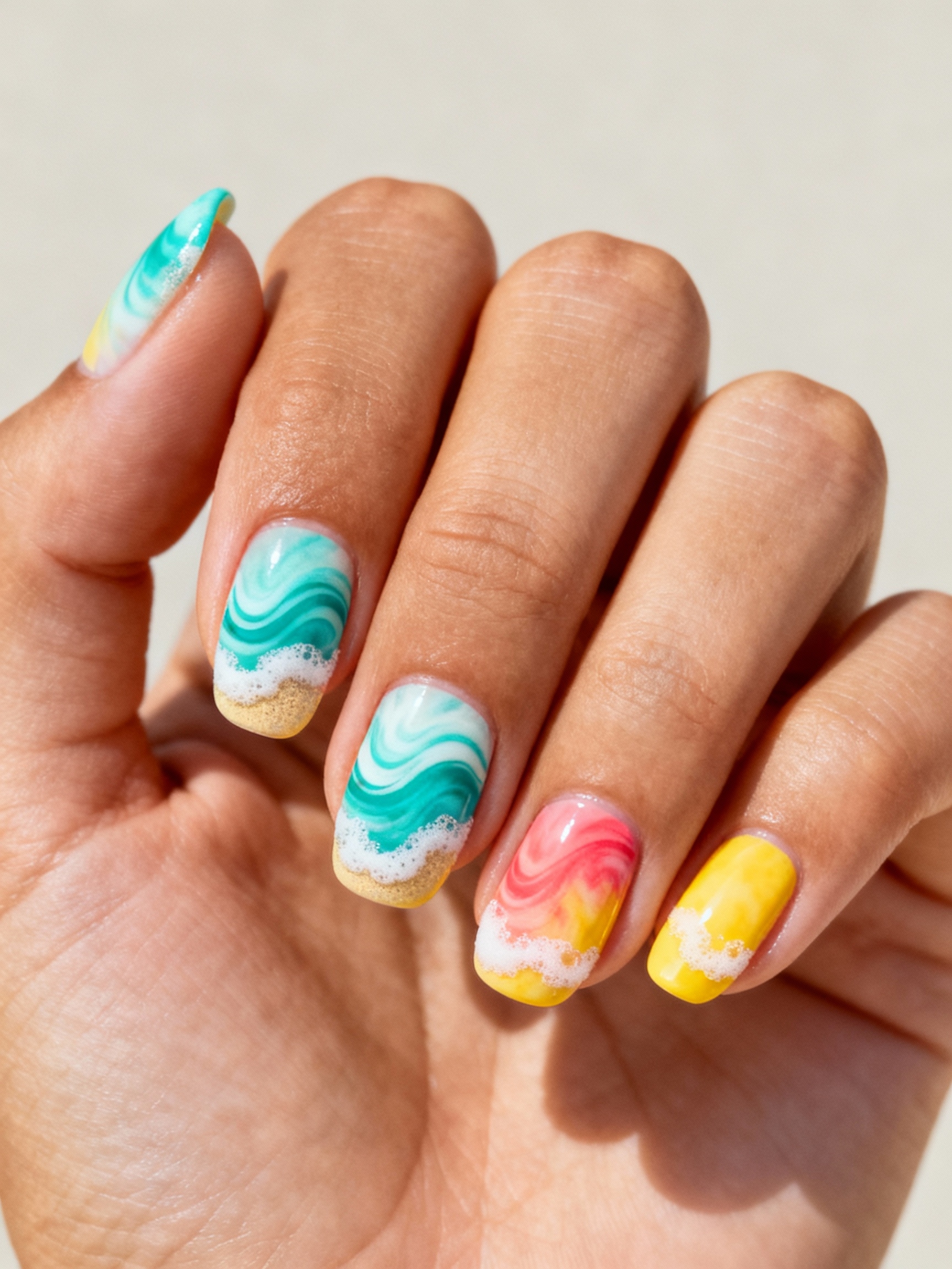 pastel tie dye beach waves